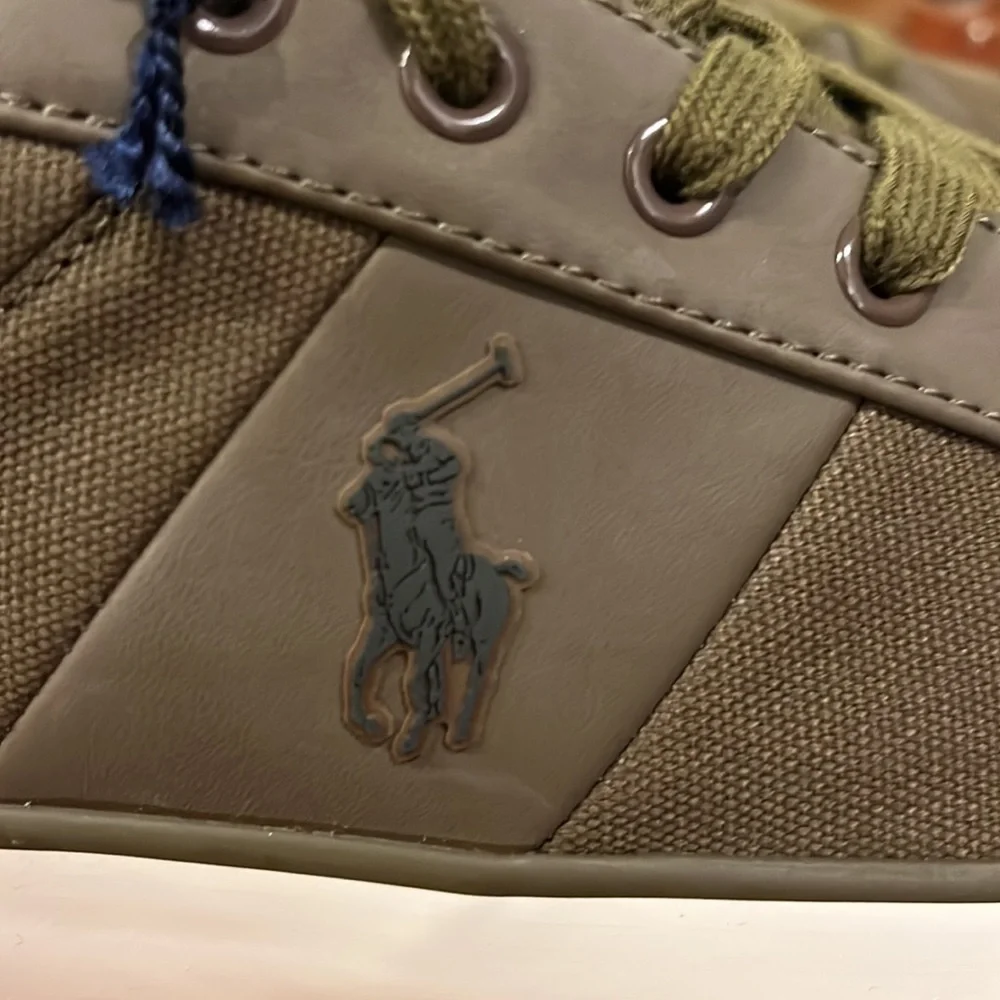 Polo Ralph Lauren Ian Boat Deck shoes sneakers new olive green Mens Size 12